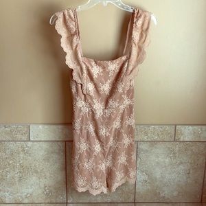 Tan Floral Romper